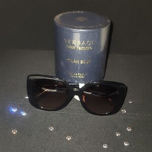 Versace Elegant Black Sunglasses for Women